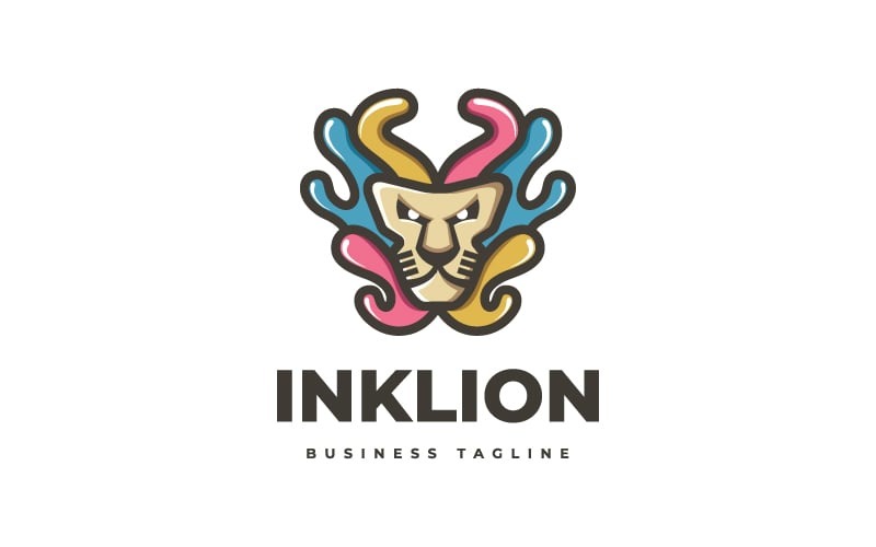 Modello di logo creativo del leone