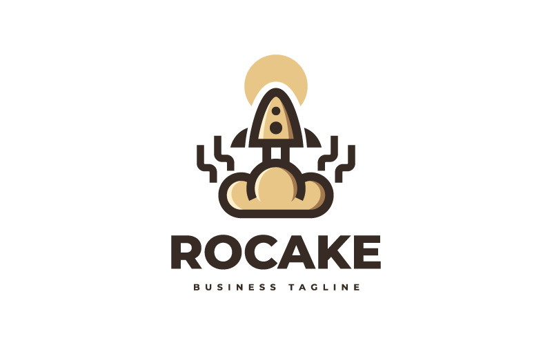 Шаблон логотипа Rocket Bakery