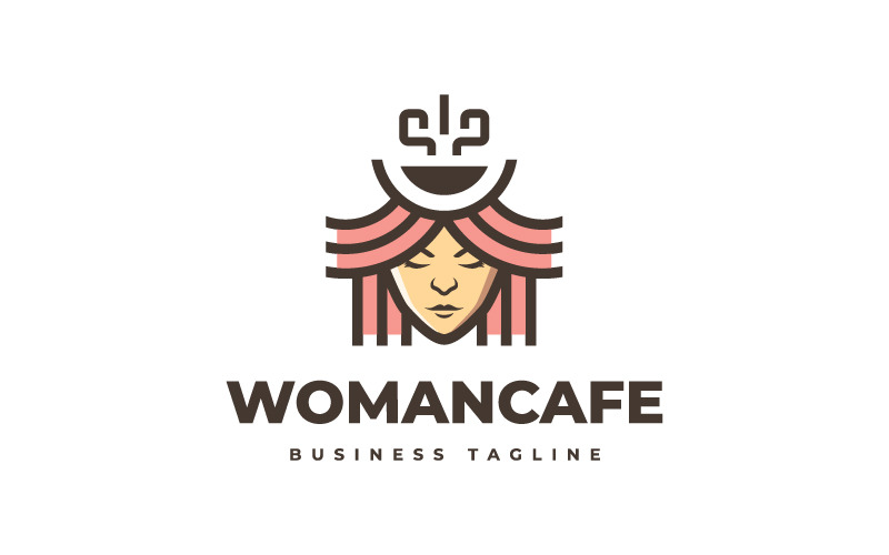 Шаблон логотипу Beauty Woman Cafe