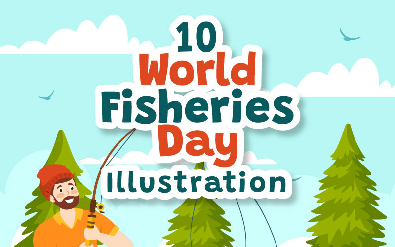 10 Světový den rybolovu ilustrace