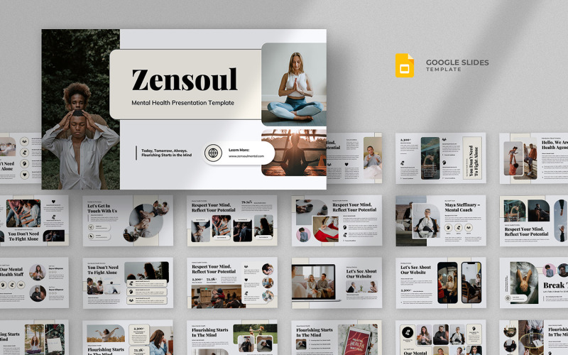 Zensoul - Plantilla de diapositivas de Google sobre salud mental