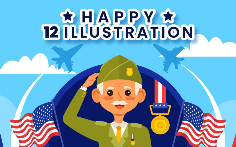 12 иллюстраций с Днем ветеранов