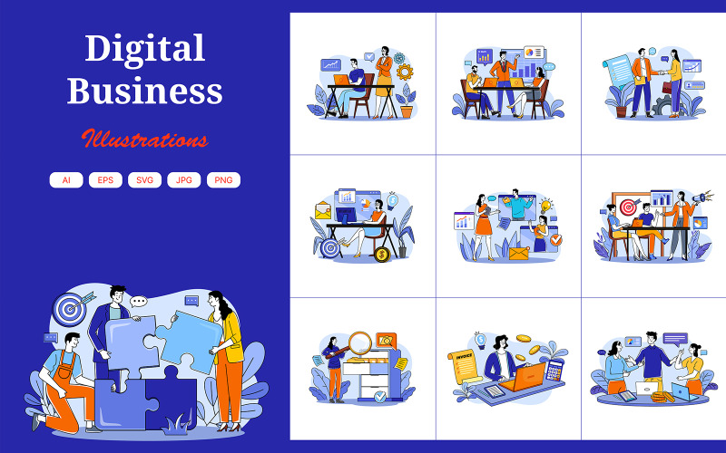 M672_ Digitales Business-Illustrationspaket 1