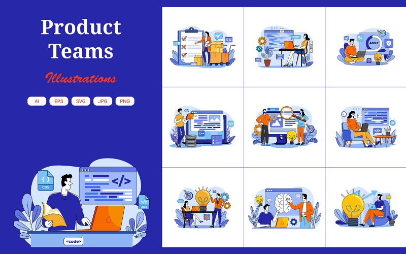 M673_ Produktteam Illustration Pack 2