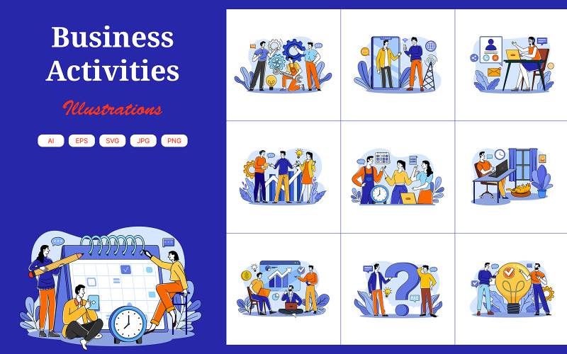 M674_ Affärsaktiviteter Illustration Pack 2