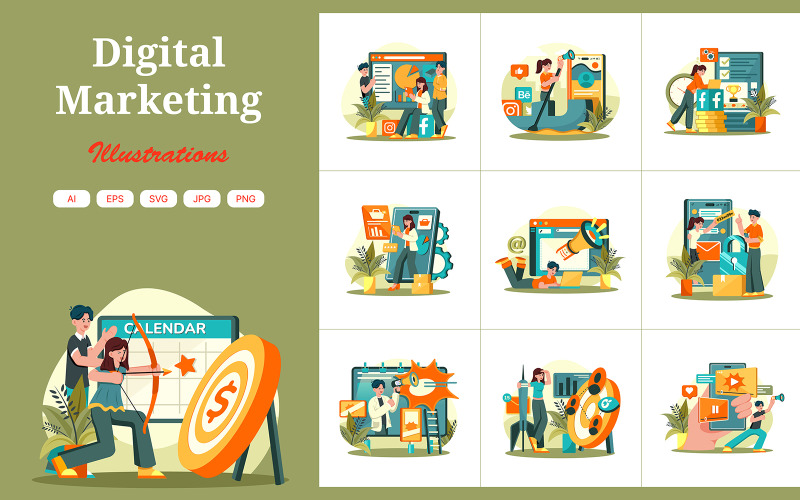 M677_ Digitale marketingillustratiepakket 1