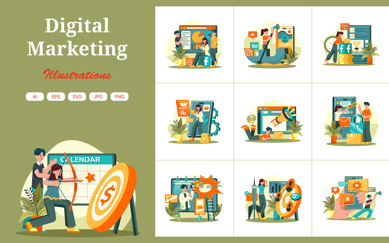 M677_ Digitális marketing illusztrációs csomag 1