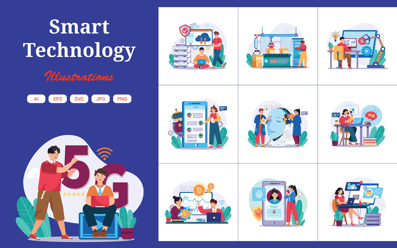 M682_ Modern technológiai illusztrációs csomag 1