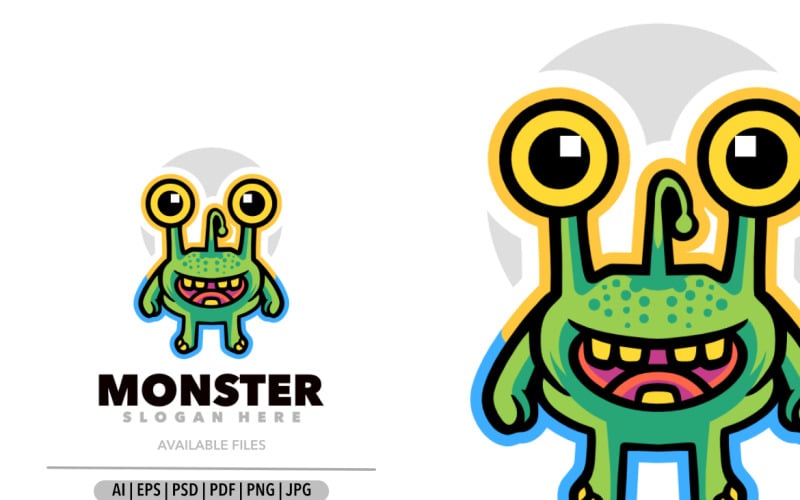 Monter design template funny logo #359116 - TemplateMonster