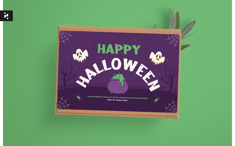Carte de vœux d'Halloween simple