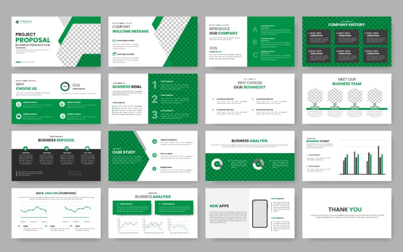 Corporate business business presentation, profile design, project report, corporate profile