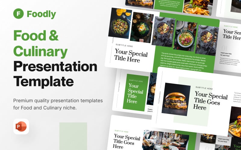 Foodly - Modello di presentazione PowerPoint alimentare e culinario