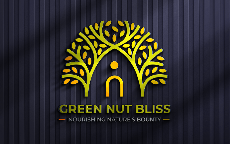Green Nut Bliss - šablona loga