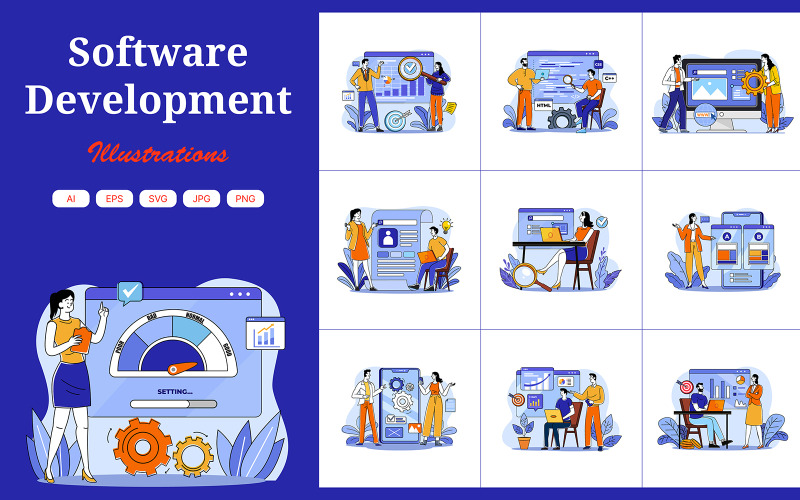M687_ Softwareentwicklungs-Illustrationspaket