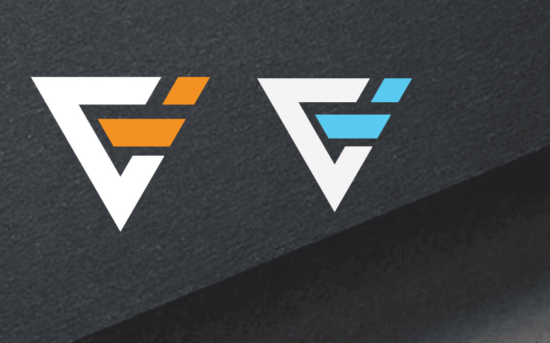 Plantilla de logotipo de letra VE-Identidad de marca
