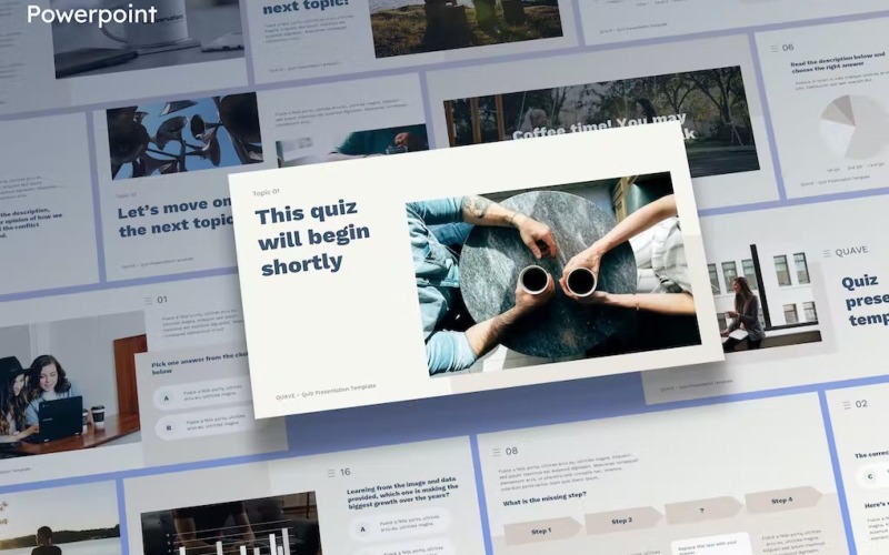 Quave – kvíz Powerpoint šablona