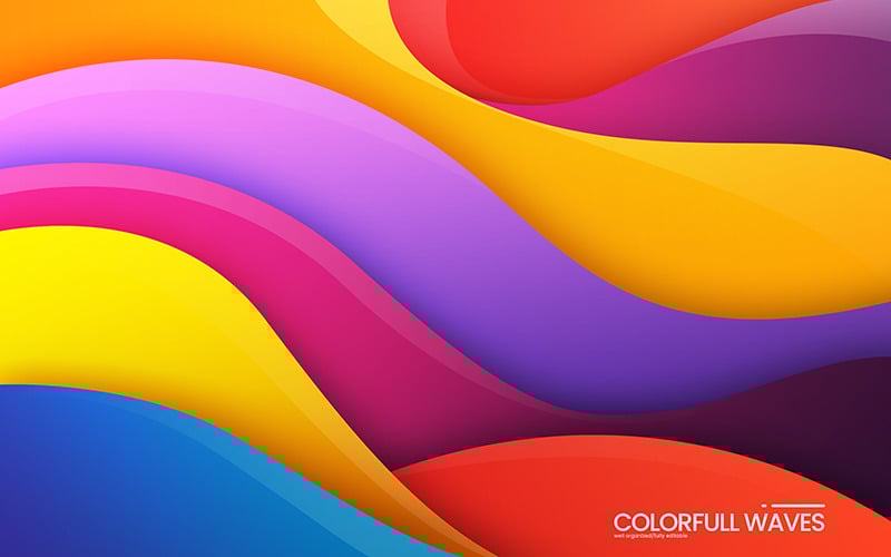 Sfondo con bellissime onde colorate