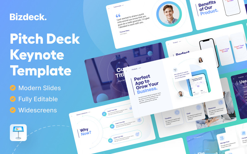 Bizdeck - Modello di presentazione Keynote del pitch deck