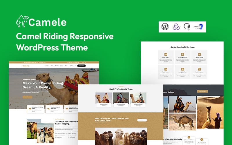 Camele - Thème WordPress réactif pour l'équitation à dos de chameau