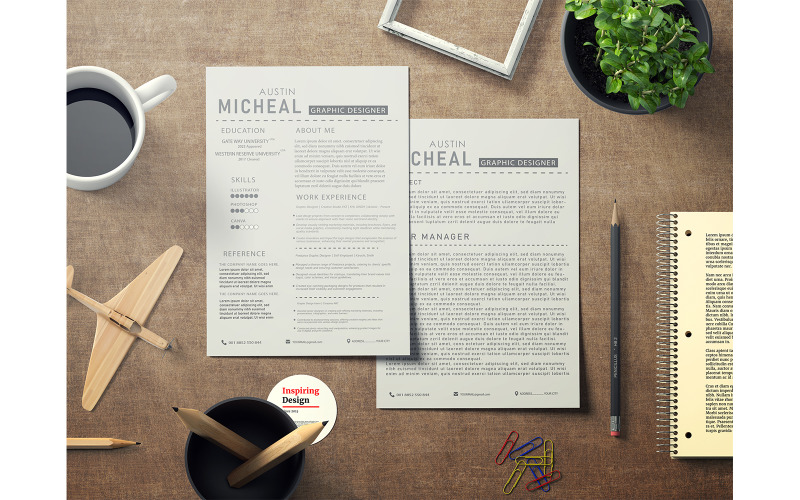 Jednoduchá a čistá šablona (RESUME/CV).