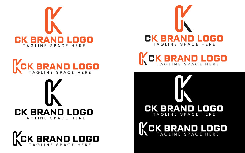 Modèle de logo de marque lettre CK