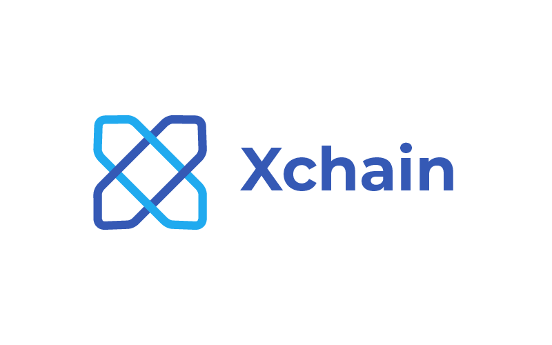 Xchain X betűs logó sablon