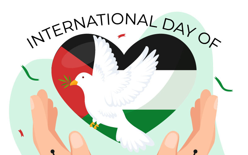 12 Internationella dagen för solidaritet med det palestinska folket Illustration