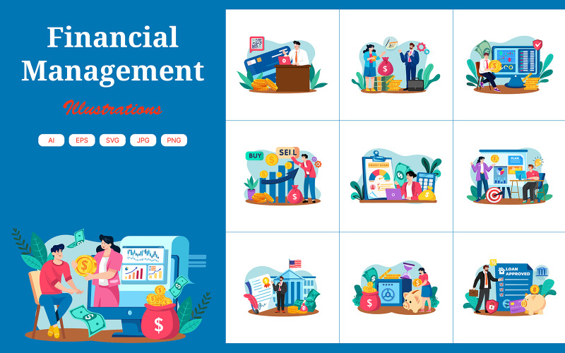 M724_ Pack d'illustrations de gestion financière 1