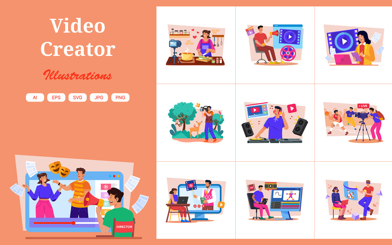 Pakiet ilustracji do kreatora wideo M714_ 2