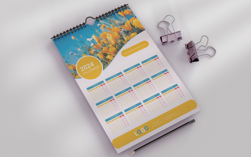 Wandkalender-Design 2024