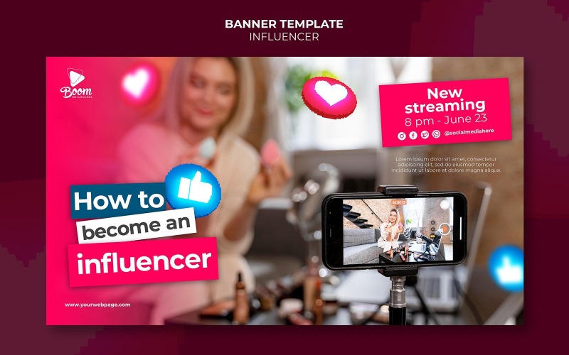 Influencer-Marketing-Social-Media-Vorlage