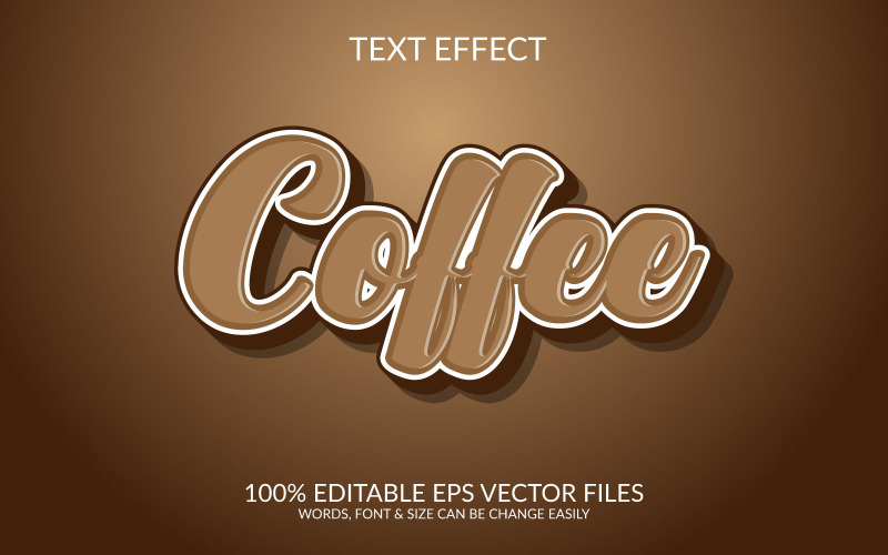 Internationell kaffedagen 3D redigerbar vektor Eps-texteffekt
