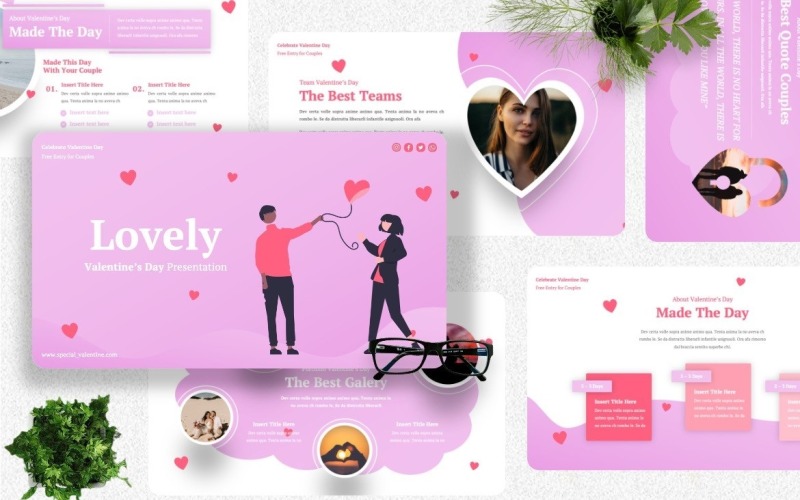 Schön - Powerpoint-Vorlage zum Valentinstag