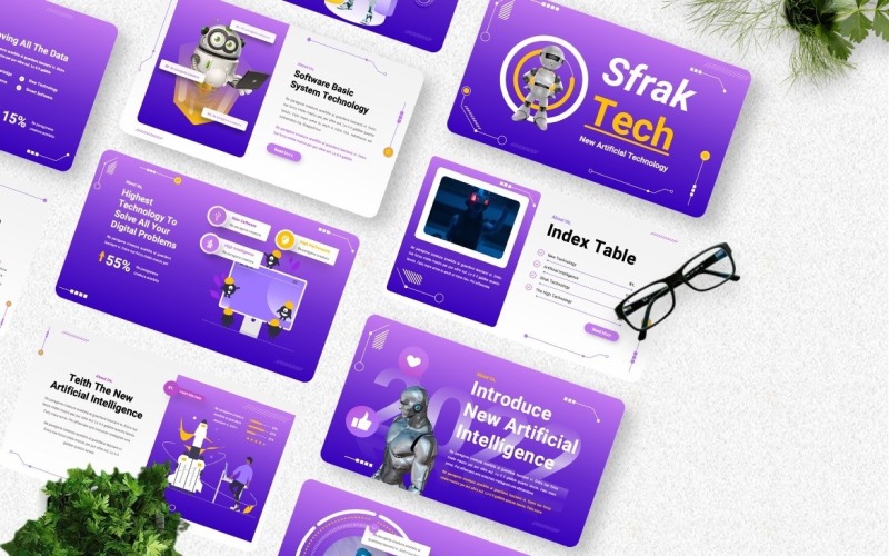 Sfrak - Modèle PowerPoint de technologie