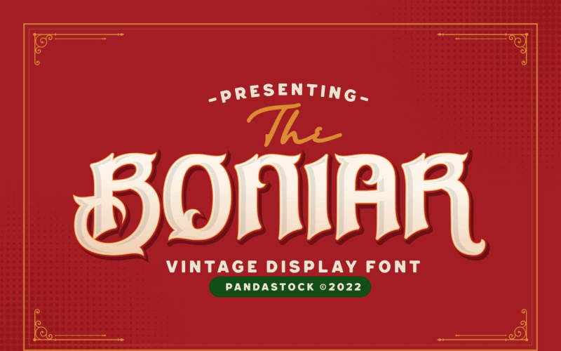 Boniar Vintage дисплей шрифт
