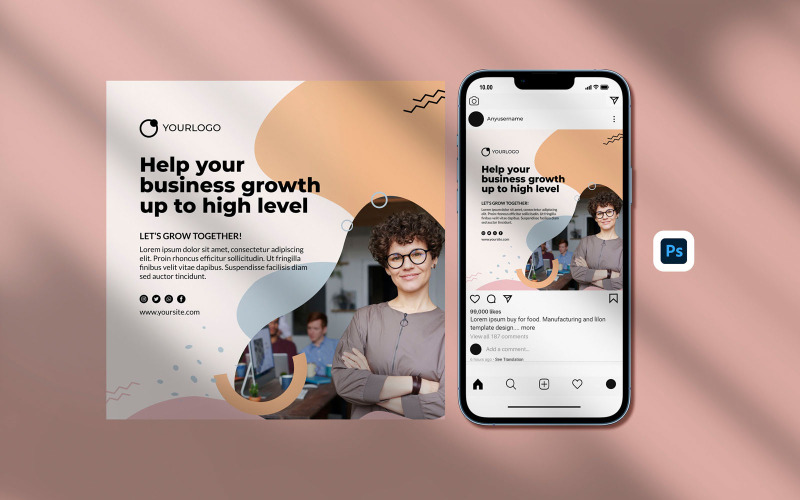 Business Social Media Post Template Design