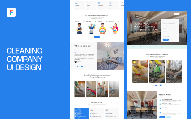 Cleaning Company UI Design #359605 - TemplateMonster