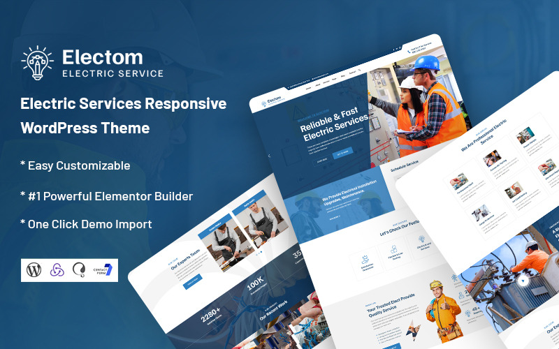 Elecom – Thème WordPress pour les services électriques