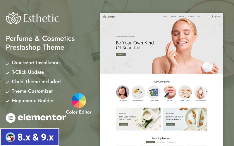 Esthetic - 美容院和化妆品店 Prestashop 响应式主题