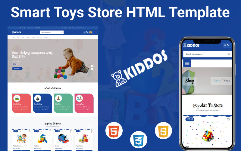 Kiddos - Smart Toys Store HTML-mall