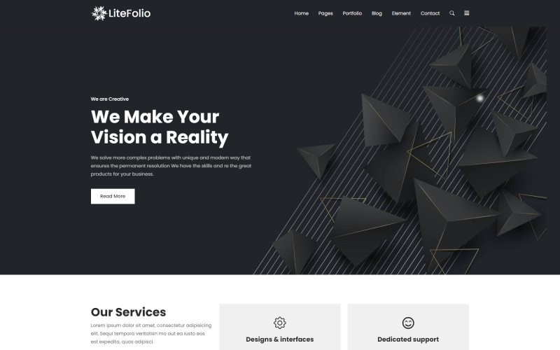 Litefolio - Minimalny szablon portfolio HTML5