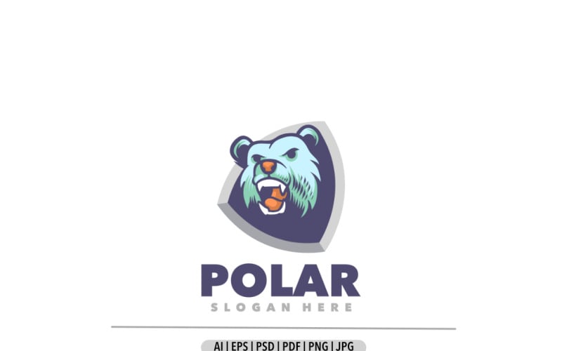 Logo maskotki polarnej do gier