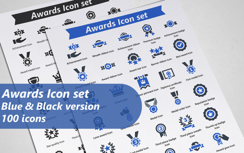 Нагороди Glyph Icon Set Tempalte