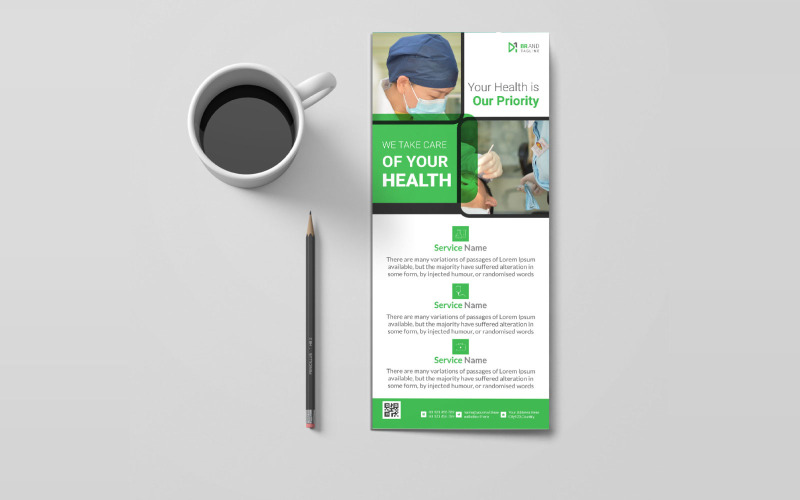 Creatieve en moderne medische gezondheidszorg rekkaartsjabloon
