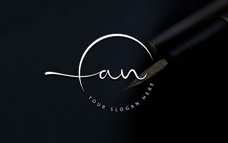 Kaligrafické Studio Styl Písmeno Logo Design