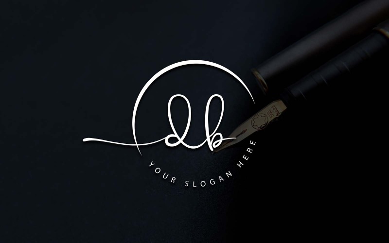Kalligrafie-Studio-Stil, DB-Letter-Logo-Design