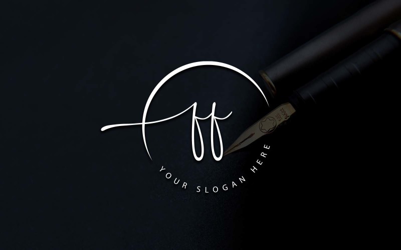 Kaligrafické Studio Styl FF Písmeno Logo Design