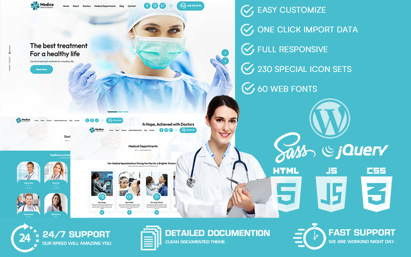 Medice - Tıp ve Doktor WordPress Teması