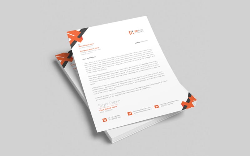 Corporate Business Modern Letterhead Design TemplateMonster   Corporate Business Modern Letterhead Design 360003 Original 