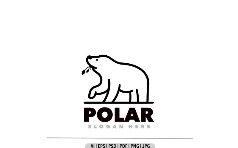 Modello di logo di design della linea polare